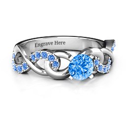 Triple Infinity with Accents Ring