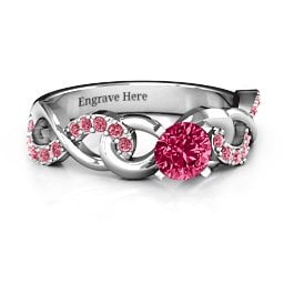 Triple Infinity with Accents Ring