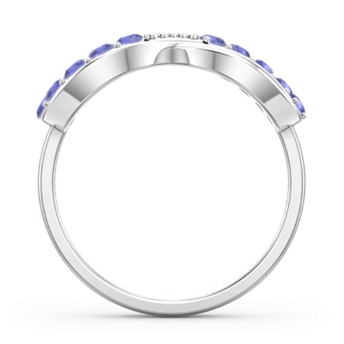 Birthstone Infinity Accent Ring – Sterling Silver with Blue Sapphire