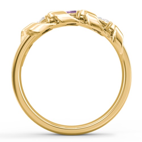 Spiral Marquise Row Ring