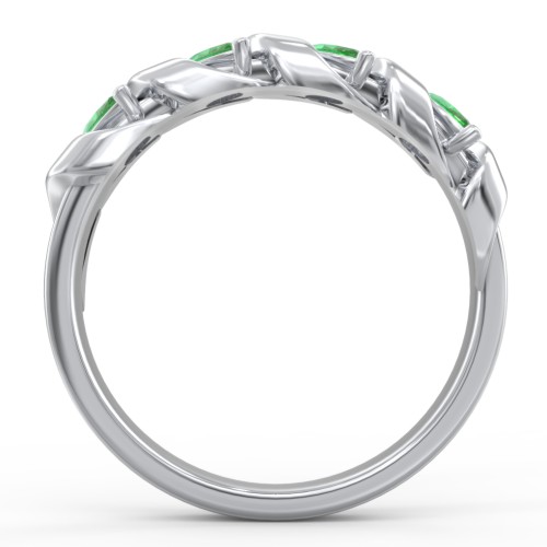 Spiral Marquise Row Ring