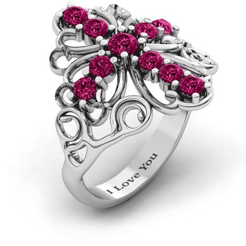 Sparkling Spirituality Cross Ring