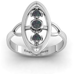 "Soulful Window" Ring in 925 Sterling Silver with Alexandrite