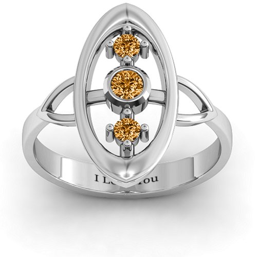 "Soulful Window" Ring – Sterling Silver with Citrine