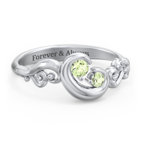 "Cradle of Love" Ring – Sterling Silver with Peridot