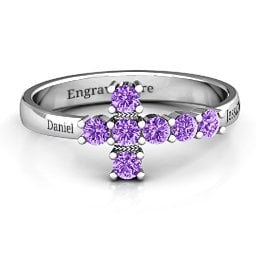 I Believe' Side Cross Ring