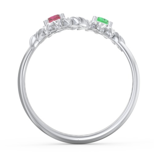 Sunflower Birthstone Bypass Ring