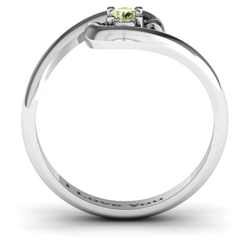 Embrace Ring – Sterling Silver with Peridot