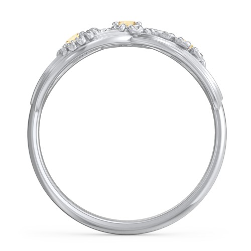 Endless Spring Infinity Ring – Sterling Silver with Citrine