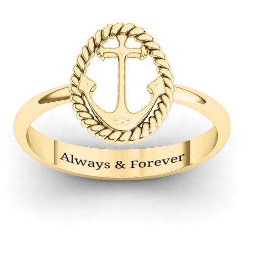 Anchor Ring – 9kt Yellow Gold