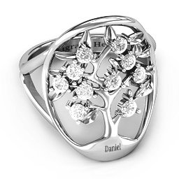 Oval Family Tree Ring