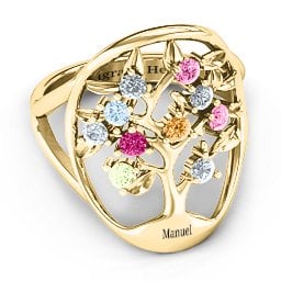 Oval Family Tree Ring