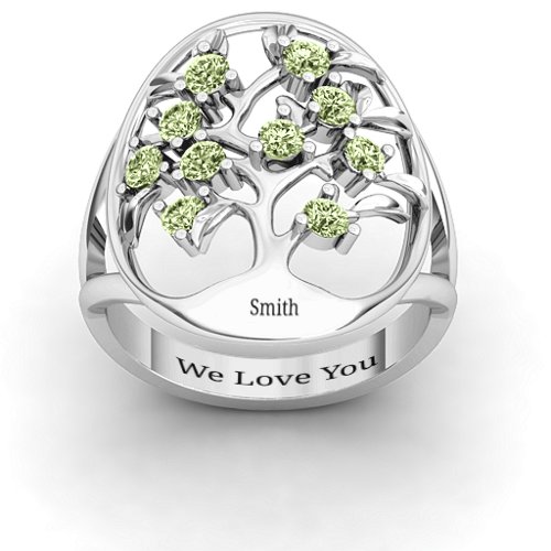 Oval Family Tree Ring