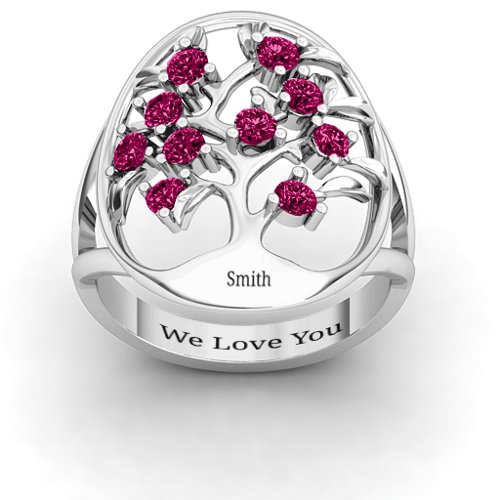 Oval Family Tree Ring