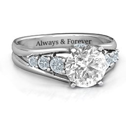 Radiant Love Ring with Collar Gems