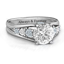 Radiant Love Ring with Collar Gems