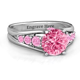 Radiant Love Ring with Collar Gems