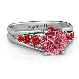 Radiant Love Ring with Collar Gems