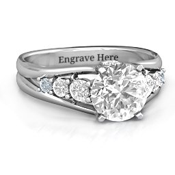 Radiant Love Ring with Collar Gems