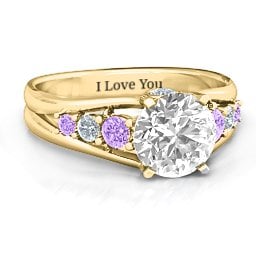 Radiant Love Ring with Collar Gems