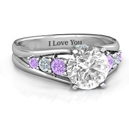 Radiant Love Ring with Collar Gems