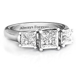 Grand Princess Ring in 925 Sterling Silver with White Premium Zirconia