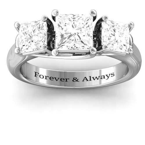 Grand Princess Ring – Sterling Silver with White Premium Zirconia