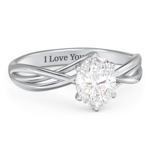 Passion Twist Ring – Sterling Silver with White Premium Zirconia