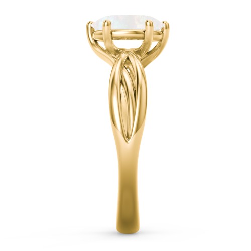 Passion Twist Ring – 18K Gold Plated Silver with Opal