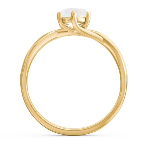 Passion Twist Ring – 18K Gold Plated Silver with Opal
