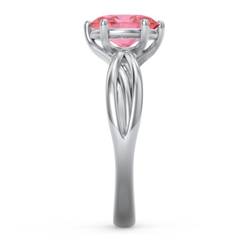Passion Twist Ring – Sterling Silver with Fancy Pink Premium Zirconia