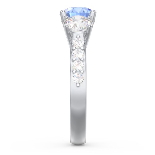 Majestic 3 Stone Eternity Ring with Accents