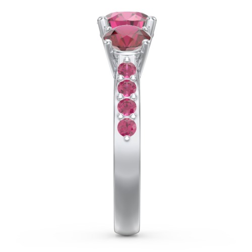 Majestic 3 Stone Eternity Ring with Accents