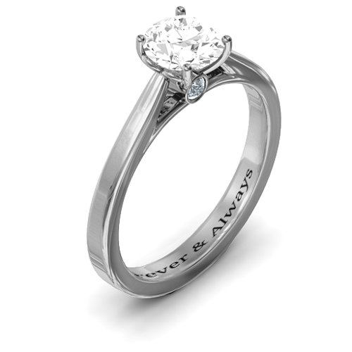 Royal Tulip Ring with Bezel Collar Stone
