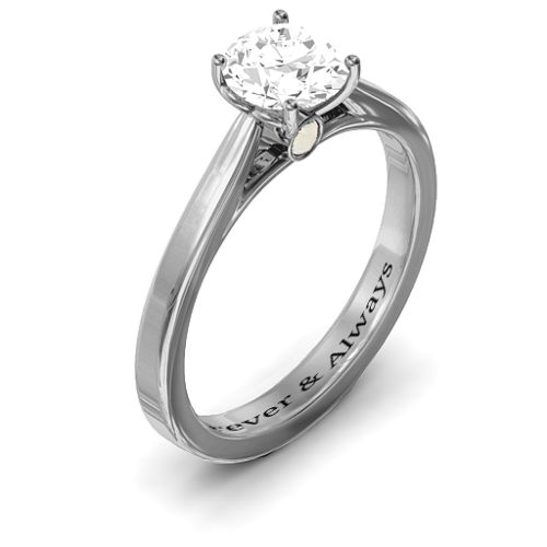 Royal Tulip Ring with Bezel Collar Stone