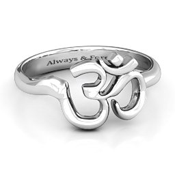 Om - Sound of Universe Ring in 925 Sterling Silver