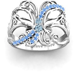 Glimmering Butterfly Ring