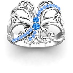 Glimmering Butterfly Ring
