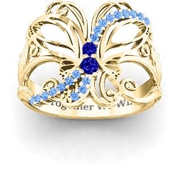 Glimmering Butterfly Ring