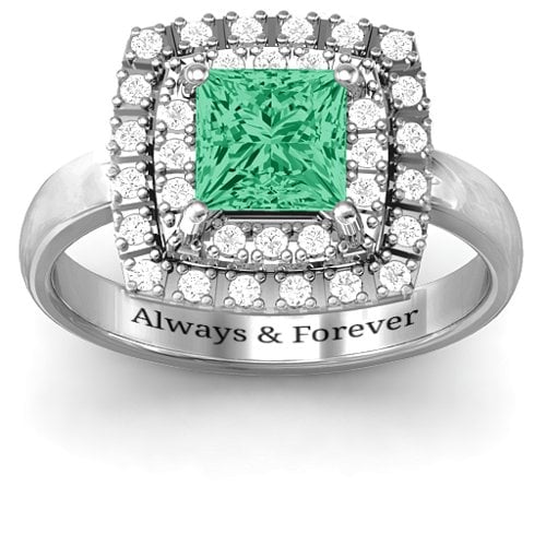 Splendid Double Halo Princess Ring