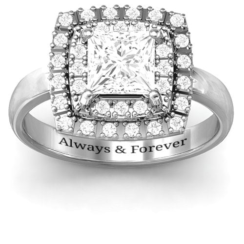 Splendid Double Halo Princess Ring