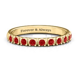 Magical Affinity Ring in 9K Solid Yellow Gold with Garnet