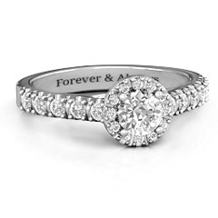 Graceful Shine Vintage Ring – Sterling Silver with Cubic Zirconia and White Premium Zirconia