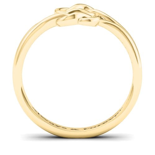 Tangled Hearts Infinity Ring – 18K Gold Plated Silver