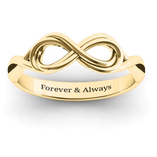 Wired for Love Infinity Ring – 9kt Yellow Gold