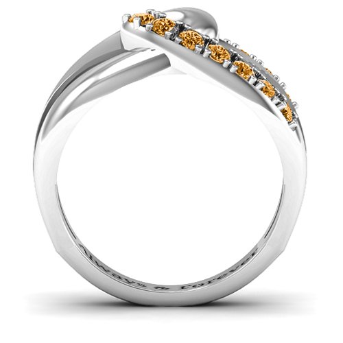 Infinity Embrace Ring – Sterling Silver with Citrine