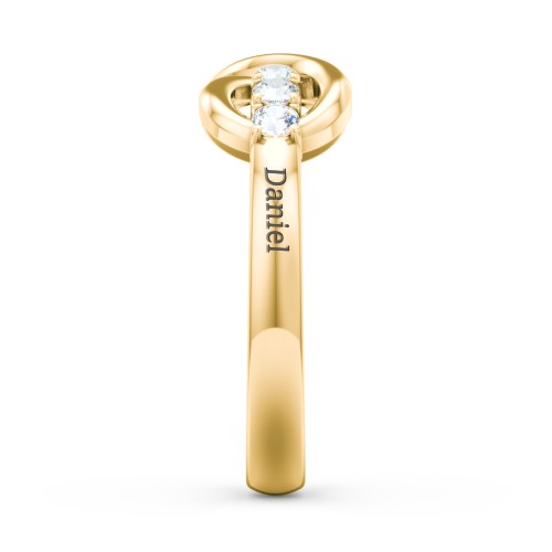 Engravable Infinity Ring with Birthstones