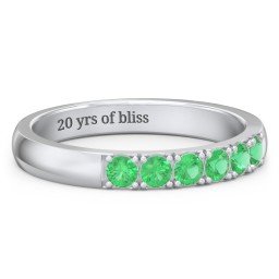 3 - 11 Gemstone Affinity Ring in 925 Sterling Silver with Emerald, Pink Tourmaline, Cubic Zirconia, and Amethyst