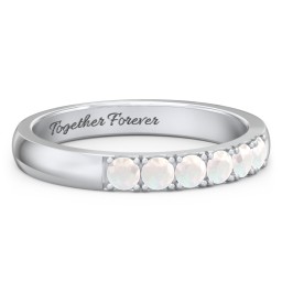 3 - 11 Gemstone Affinity Ring in 925 Sterling Silver with Opal