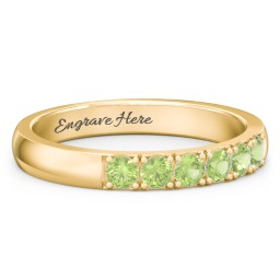 3 - 11 Gemstone Affinity Ring in 9K Solid Yellow Gold with Peridot
